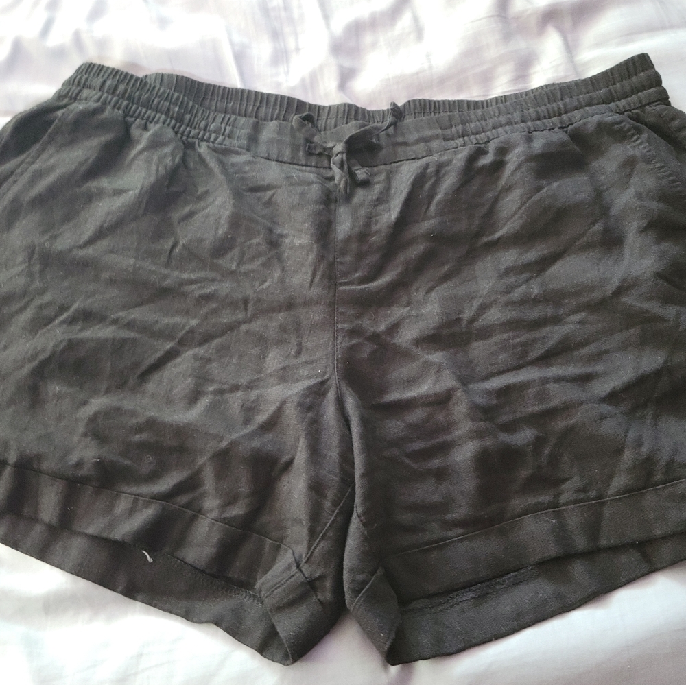 Old navy black linen shorts nwot